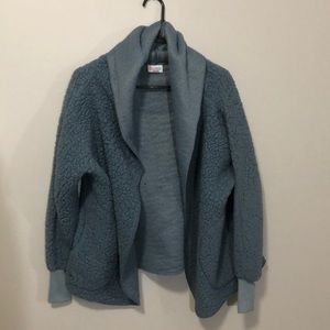 Baby blue LuLaRoe teddy bear jacket